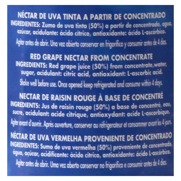 Néctar Uva Roja