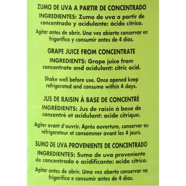 100% Grape Juice - Must 1L Bottle