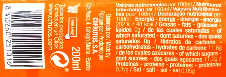 Nectar d'Orange Petite bouteille 200ML