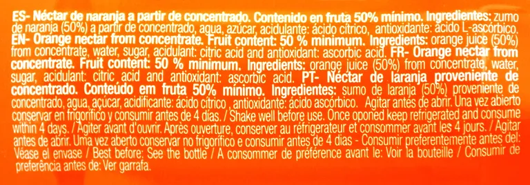 Nectar d'Orange Petite bouteille 200ML