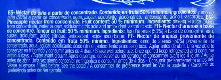Nectar d'Ananas Petite bouteille 200ML