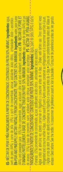 Nectar de Poire Ananas Petite bouteille 200ML